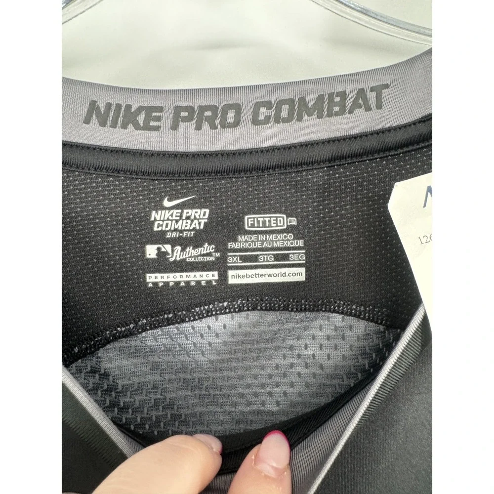 Nike Dri Fit Pro Combat Tee T Shirt Mens Size 3XL Long Sleeve Fitted 468006-010